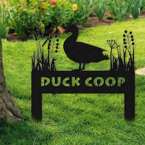 Duck Coop Metal Stake Sign Personalized,Custom Duck Farm Decor,Quack House Decor,Duck Sign With Stake,Hatchery Sign,Farmhouse Decor