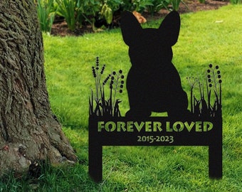 French Bulldog Memorial Stake Sign Personalized,Pet Grave Markers Sign,Custom Sign With Stake,Pet Loss Gift,Sympathy Sign, Remembrance Stake