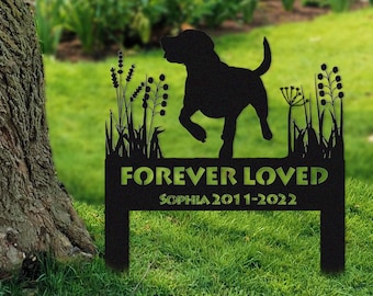 Segno di palo commemorativo di Labrador Retriever Personalizzato,Segno di marcatori per tombe di animali domestici,Segno con paletto,Regalo per perdita di animali domestici,Segno di simpatia,Palo di ricordo