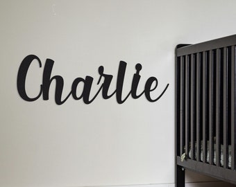 Letrero de metal personalizado con nombre de bebé, letrero personalizado con nombre de bebé para guardería, letrero con nombre para dormitorio de niños, letrero con nombre para guardería de bebé, decoración personalizada para guardería