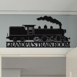 Personalized Train Metal Sign,Train Room Decor,Custom Train Name Sign,Train Driver Gift,Railway Sign,Railroad Sign,Retirement gift