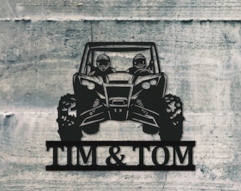 Custom ATV Off Road Metal Sign,Off Road Metal Sign,Side-by-Side Name Sign,Personalized Name Sign,Garage Decor,Workshop Decor,Gift For Him