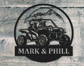 Off Road Metal Sign,Side-by-Side Name Sign,Custom ATV Off Road Metal Sign,Personalized Name Sign,Garage Decor,Gift for Off-Road Lover