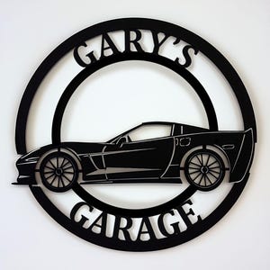カスタムコルベットサイン、コルベットクラシックカーサイン、彼へのコルベットギフト、お父さんへのギフト、コルベットオーナーへのギフト、コルベットガレージデコレーション、父の日のギフトアイデア
