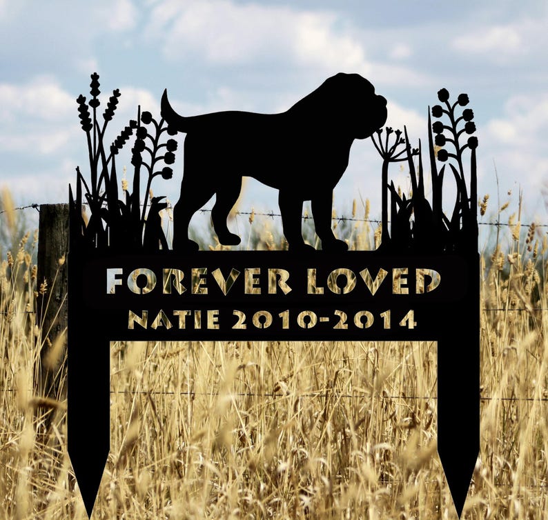 Mastiff Memorial Stake Sign Personalized,pet Grave Markers Sign,mastiff ...