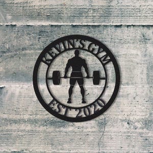 Men Weightlifting Metal Sign,Personalized Home Gym Sign,Cross Fit Sign,Fitness Home Decor,Custom Gym Decor,Workout Room Wall Art