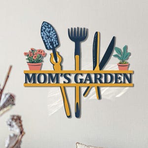 Personalised Garden Name Sign,Custom Metal Garden Decor,Gardener Name Sign,Mothers Day Gift,Garden Wall Art,Yard Decor,Gifts for Gardener