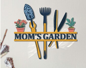 Personalised Garden Name Sign,Custom Metal Garden Decor,Gardener Name Sign,Mothers Day Gift,Garden Wall Art,Yard Decor,Gifts for Gardener
