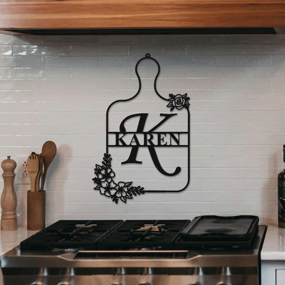 Custom Kitchen Metal Sign,personalized Indoor Kitchen Sign Name,kitchen ...