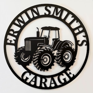 Custom Tractor Sign,Tractor Metal Sign,Personalized Tractor Gift For Him,Tractor Farm Sign,Barn Decor,Gift for Dad,Father&#39;s Day gift idea