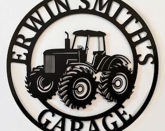 Custom Tractor Sign,Tractor Metal Sign,Personalized Tractor Gift For Him,Tractor Farm Sign,Barn Decor,Gift for Dad,Father's Day gift idea