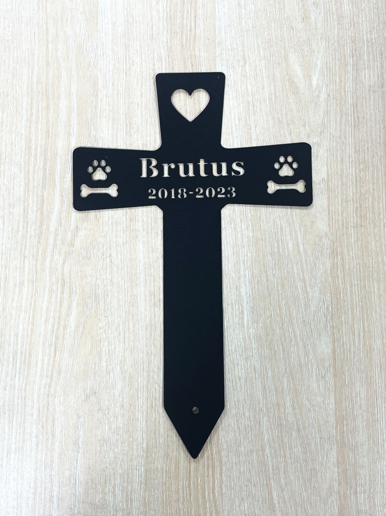 Custom Cross Pet Memorial Stake Sign,pet Grave Markers Sign,sign With