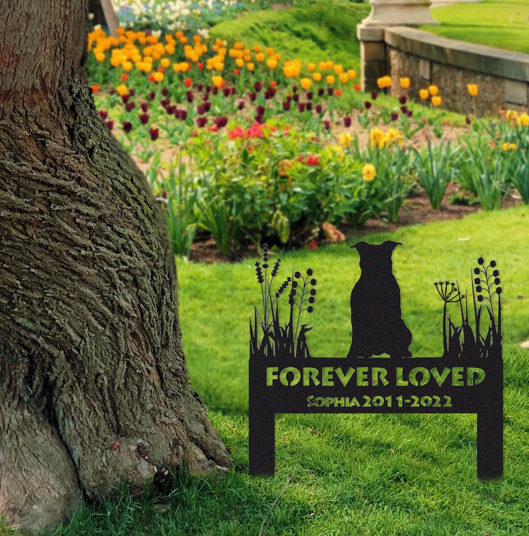American Pit Bull Dog Memorial Stake Sign Personalized,pet Grave