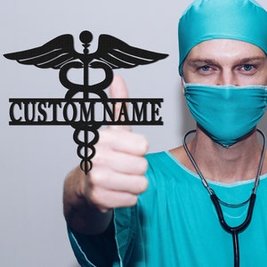 Doctor Metal Sign Personalized,Metal Health Care Sign,Custom Doctor Name Sign,Medical Sign,Personalized Clinic Sign,Doctor House Decor