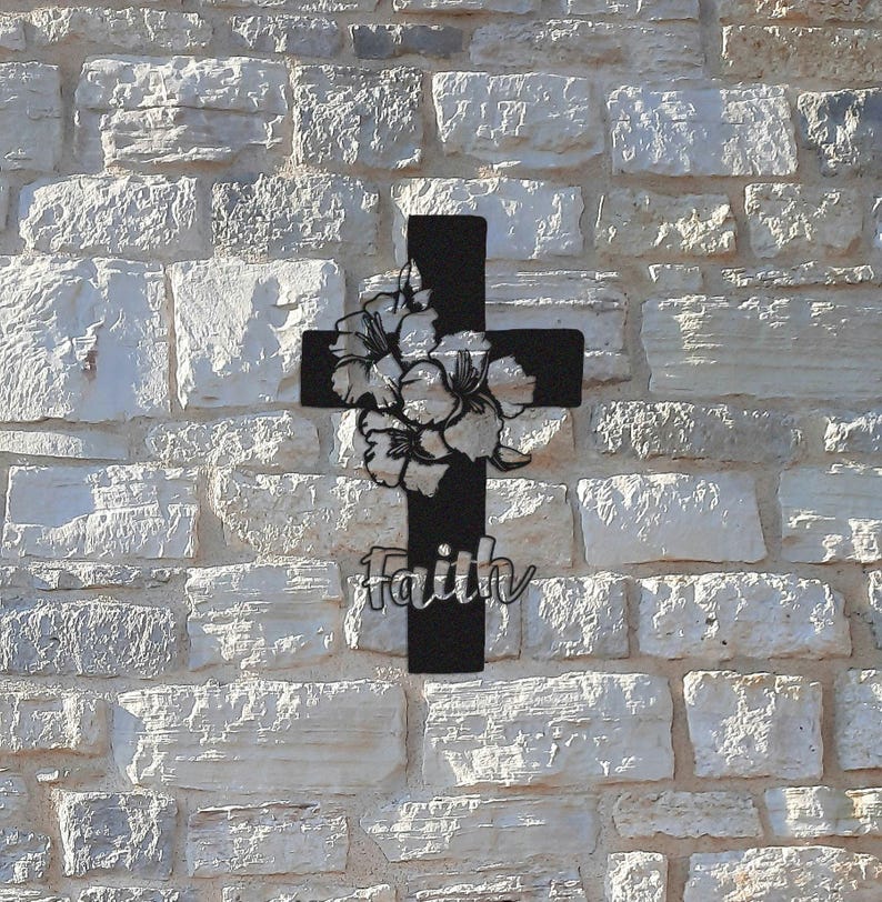 Faith Cross Metal Sign Personalized,religious Gift,cross Gift for