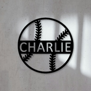 Personalized Baseball Metal Wall Art,Gift For Baseball Players,Baseball Name Sign,Custom Sport Sign,Sports Name Sign,Sports Wall Art