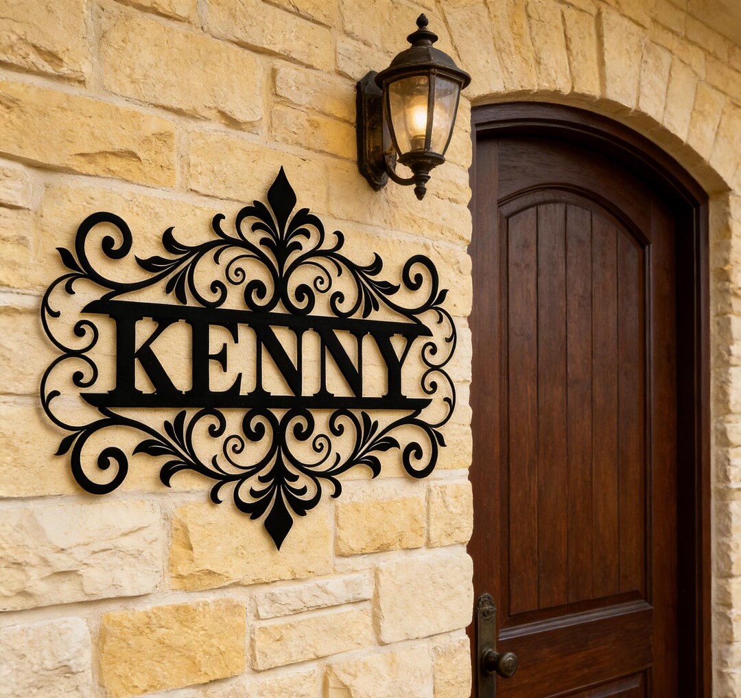 Custom Family Name Metal Sign,house Number Sign,front Door Decor ...
