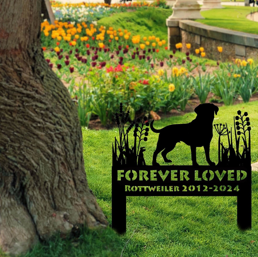 Rottweiler Memorial Stake Sign Personalized,pet Grave Markers Sign ...