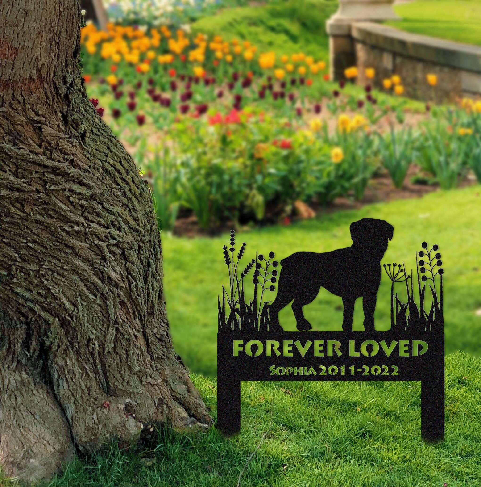 Boxer Dog Memorial Stake Sign Personalized,Pet Grave Markers Sign,Sign With Stake,Pet Loss Gift,Sympathy Sign, Remembrance Stake