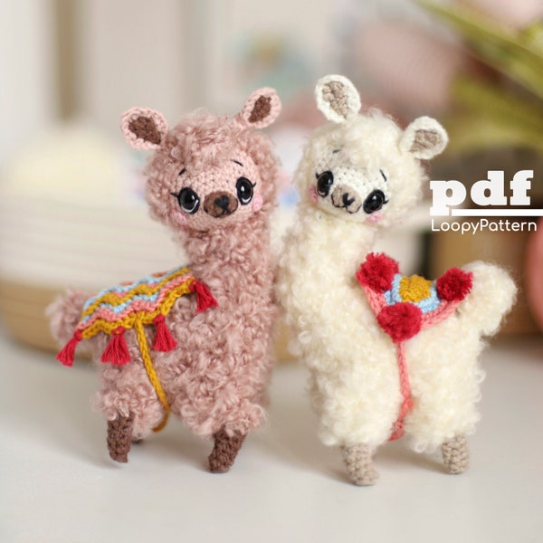 Modèle alpaga au crochet 2 en 1, modèle Lama amigurumi, téléchargement numérique PDF, cadeau jouet pour la Saint-Valentin