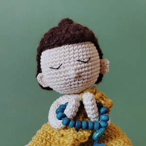 Little Buddha Amigurumi Pattern. PDF Crochet Doll Tutorial. DIY Altar Decor Cute Monk by Crochery image 4