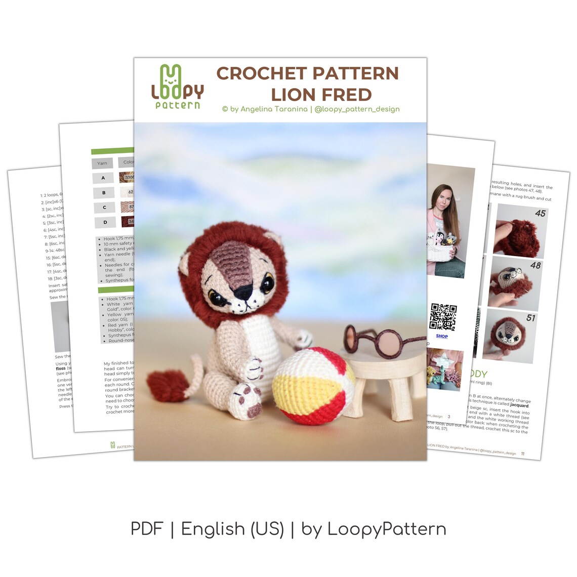 Crochet Pattern Lion DIY Amigurumi Lion Toy Tutorial PDF - Etsy Australia