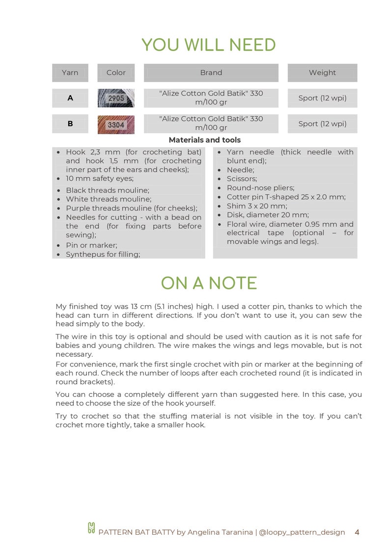 Crochet Pattern Bat, DIY Amigurumi Bat Halloween Pattern, PDF Digital ...