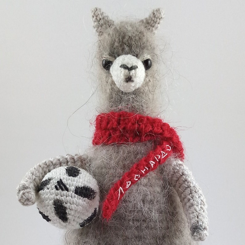 Alpaca George Crochet Pattern. Amigurumi Fuzzy Plush Llama Soccer Player Toy. PDF Tutorial by Crochery image 3