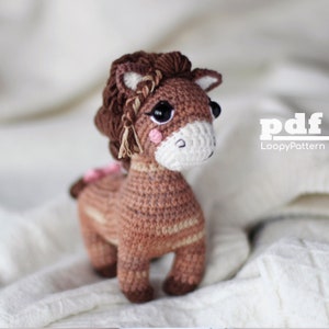 Crochet pattern horse, DIY Amigurumi Horse pattern, PDF Digital Download, Crochet Pony Pattern, diy cute gift for girl