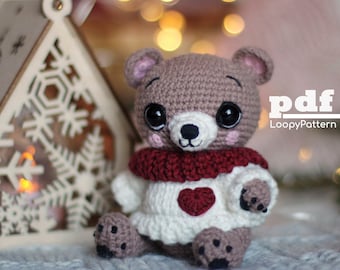 Crochet pattern bear, DIY Amigurumi Teddy bear pattern, PDF Digital Download, crochet sweater for toy