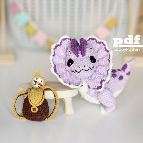 Handmade Crochet Plush Dinosaur Toy Bohosaurus — Brittany's Buttons