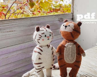 Amigurumi Pattern Tiger Kano Cat. PDF Instant Download African Animal Tutorial. Crochet Toy Cute Tiger Cub by Crochery
