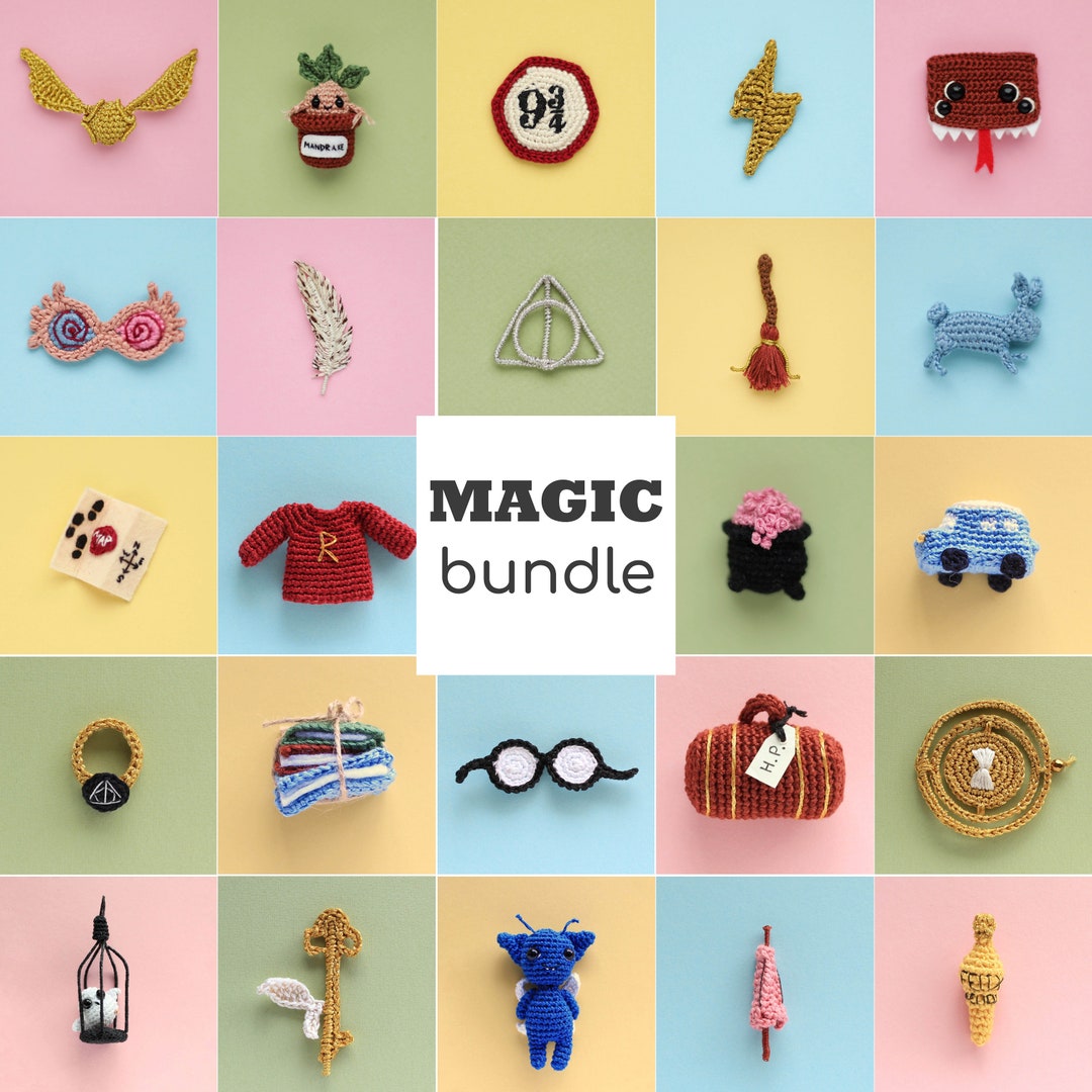Fantasy Miniature Crochet Patterns Bundle of 24 1 Magical Objects by