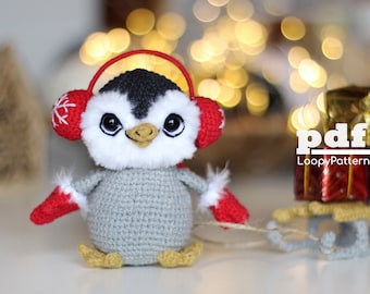 Crochet penguin PATTERN amigurumi toy, Christmas home decor, DIY easy pdf tutorial, cute Christmas gift for baby