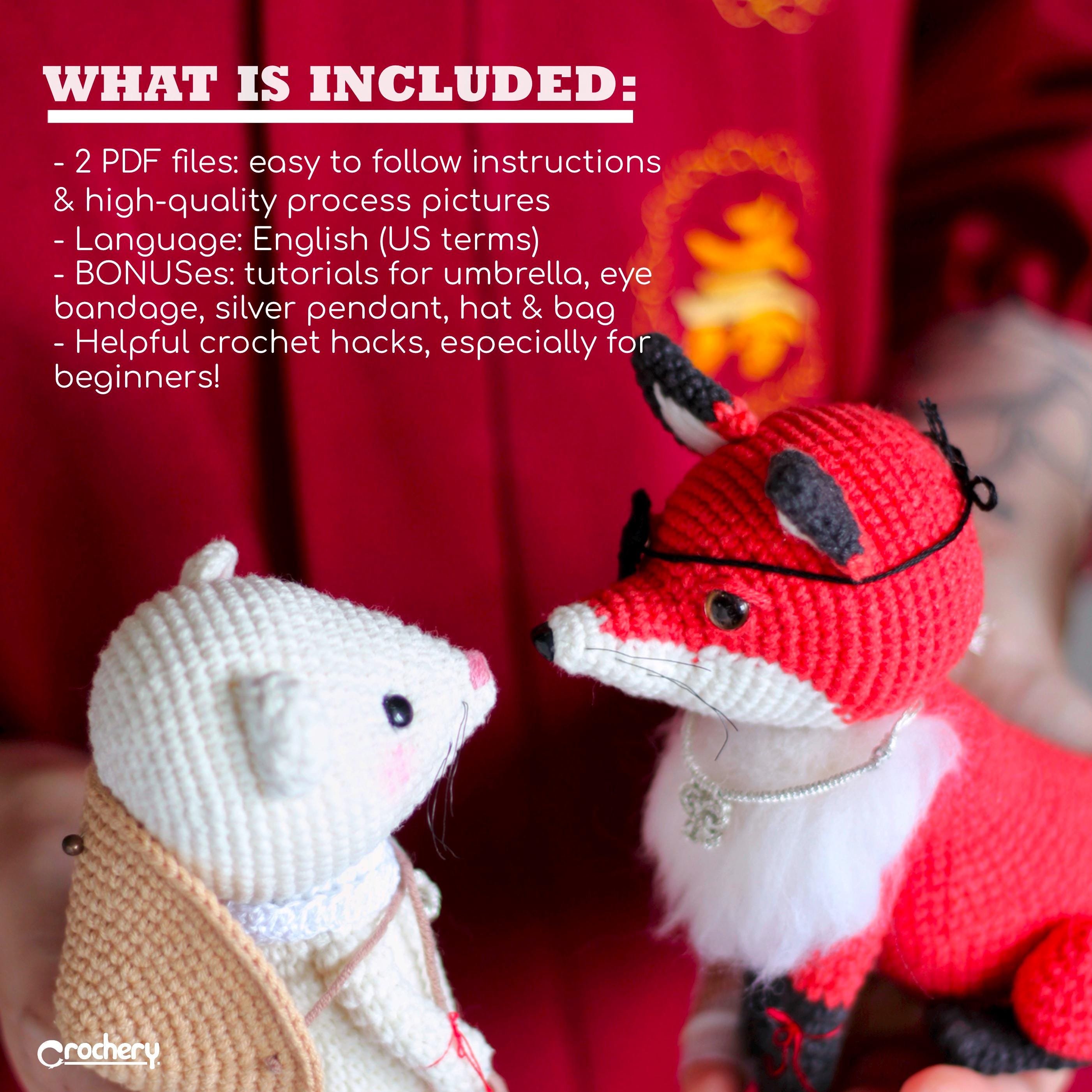 2in1 Fox & Weasel | Inspired BL Novel | Amigurumi Pattern Bundle