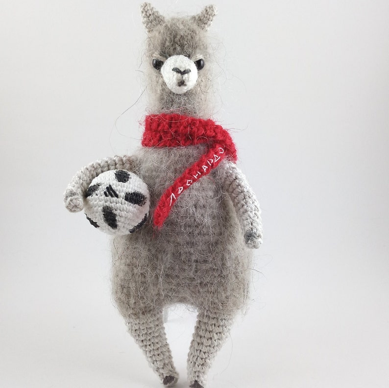 Alpaca George Crochet Pattern. Amigurumi Fuzzy Plush Llama Soccer Player Toy. PDF Tutorial by Crochery image 5