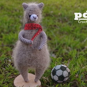 Alpaca George Crochet Pattern. Amigurumi Fuzzy Plush Llama Soccer Player Toy. PDF Tutorial by Crochery image 1
