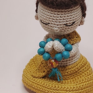 Little Buddha Amigurumi Pattern. PDF Crochet Doll Tutorial. DIY Altar Decor Cute Monk by Crochery image 2