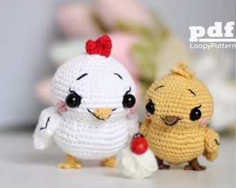 2 in 1 Crochet pattern Chicken, Amigurumi Easter pattern, PDF Digital Download, crochet hen toy, diy amigurumi chick