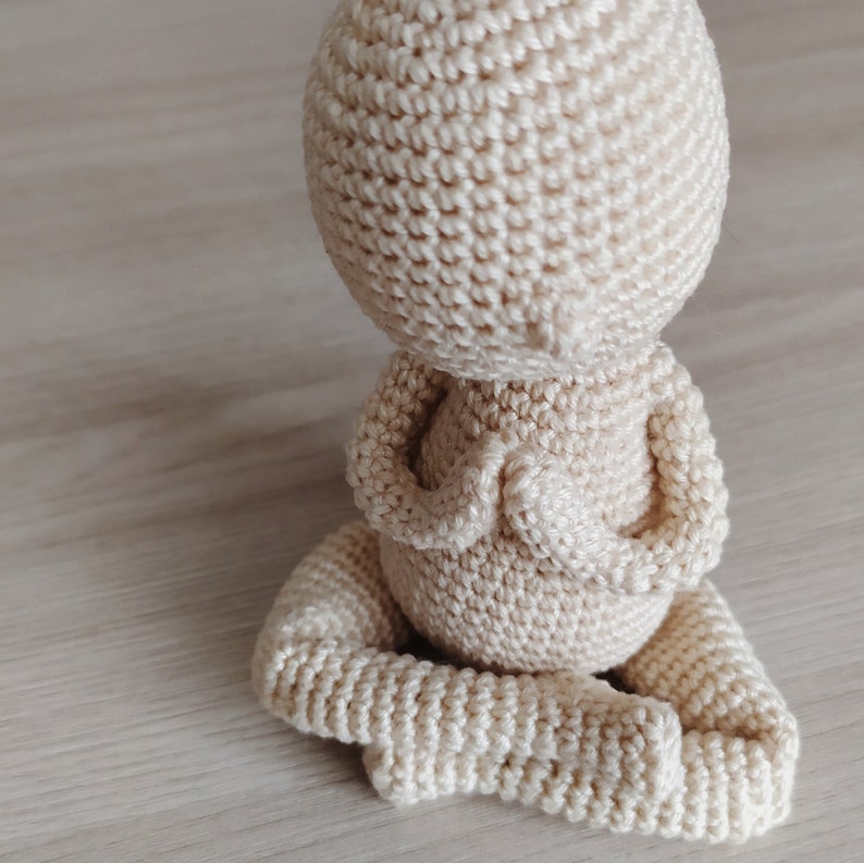 Little Buddha Amigurumi Pattern. PDF Crochet Doll Tutorial. DIY Altar Decor Cute Monk by Crochery image 9