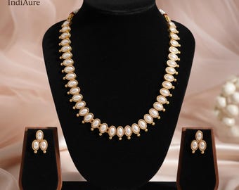 Traditional Gold Plated Necklace Set for Women & Girls | Stylish Ethnic Jewelry Gift