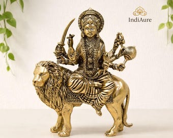 Brass Maa Durga Idol 4.5 Inch | Handcrafted Pooja & Home Decor
