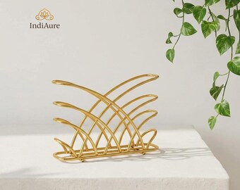 Modern Gold Napkin Holder for Dining Table, Kitchen Tissue Paper Stand