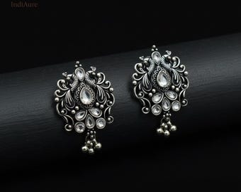 Ethnic Oxidized Silver Earrings | Traditional Indian Jewelry