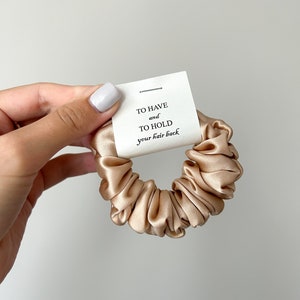 Bridesmaid Silk Scrunchies | Bridesmaid Gifts | Mulberry Silk Scrunchies | Bachelorette Party Gifts | To Have And To Hold Your Hair Back
