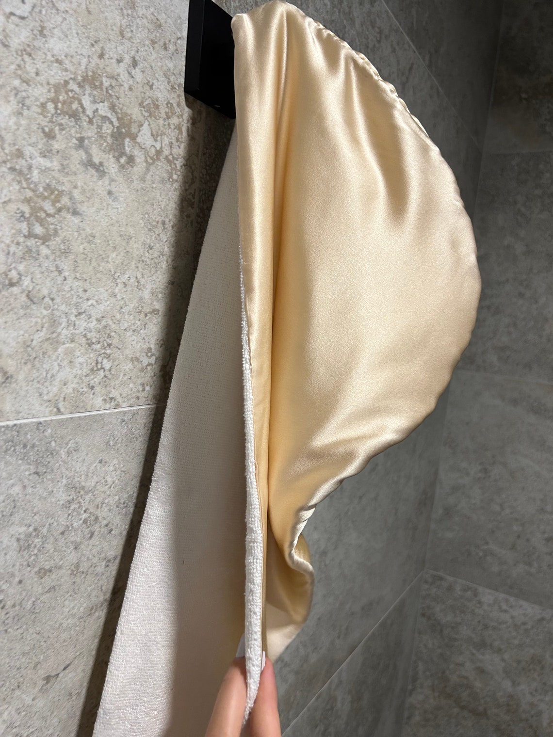 Reversible Silk Hair Towel Mulberry Silk&cotton Bamboo Etsy Canada