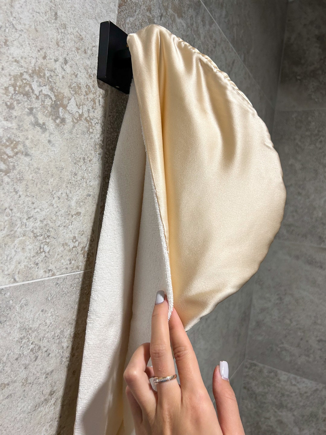 Reversible Silk Hair Towel Mulberry Silk&cotton Bamboo Etsy Canada