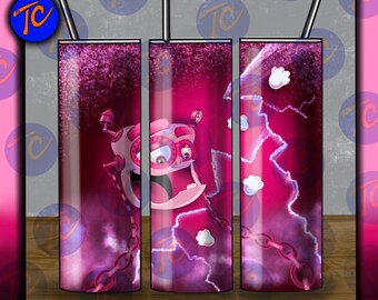 Franken Berry Tumbler Wrap: Halloween Cereal, Pink Frankenstein (JPEG Digital Download)