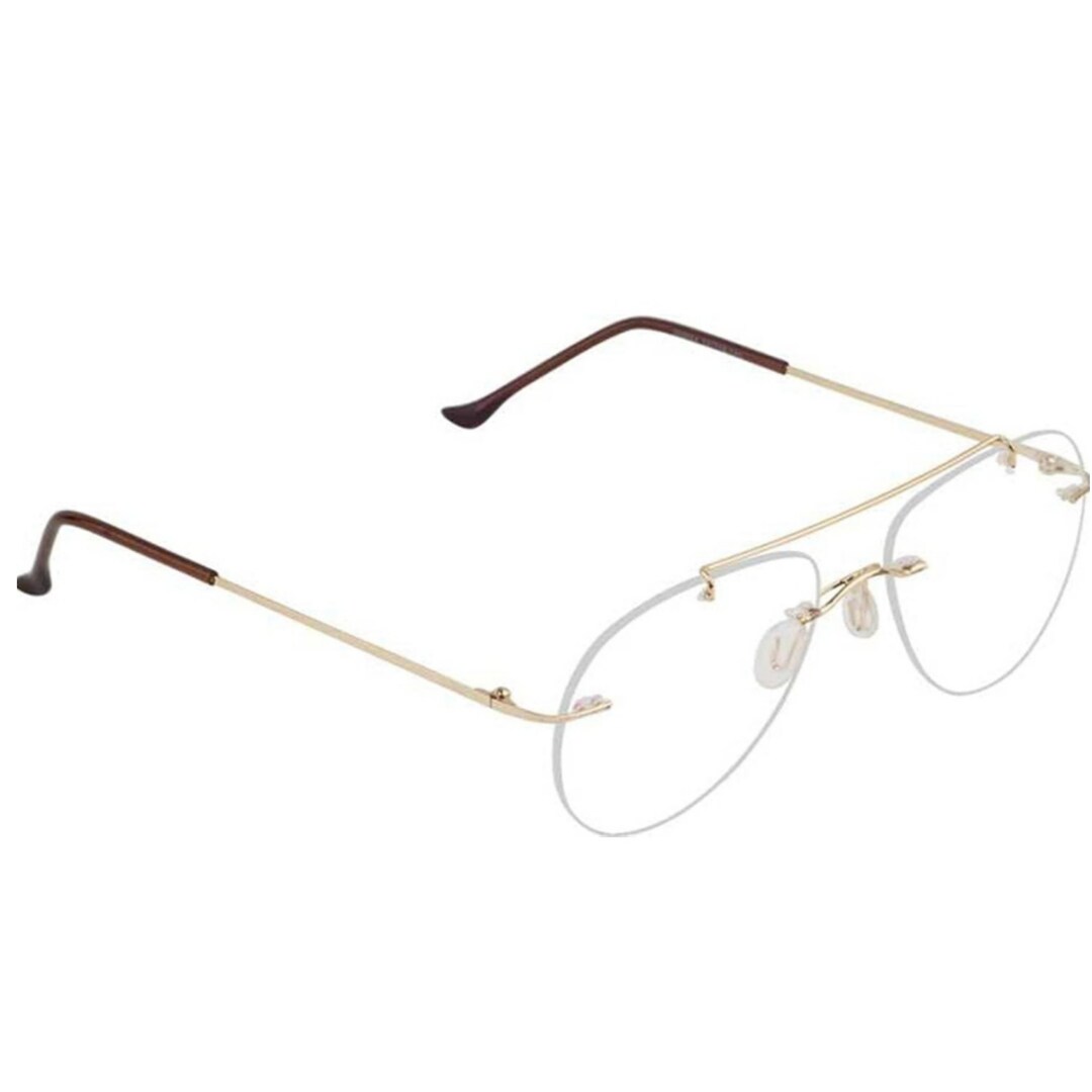 Rimless Aviator Blue Light Blocking Reading Glasses Prescription Glasses Computer Glasses