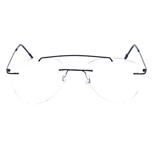 Fashionable Rimless Aviator Glasses - Computer and Reading Eyewear